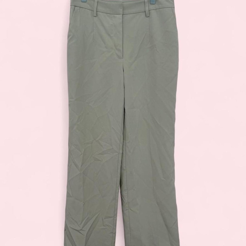 vec Les Filles Sage Green Wide-Leg Trousers Size 8